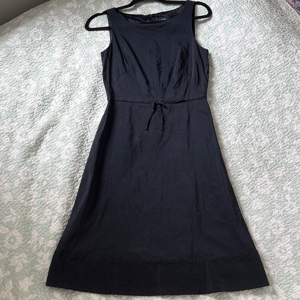 J. Crew Elegant Navy Midi Dress